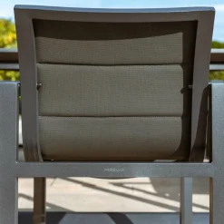 MOBELLIA Lot de 2 fauteuils de jardin en aluminium Elba Gris Anthracite Sale