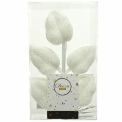 KAEMINGK Lot de 12 feuilles à suspendre (H36 cm) Alpine Blanc Sale
