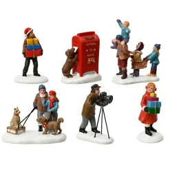 KAEMINGK Lot de 6 Figurines pour village (H7,5 cm) Personnages en ville Outlet