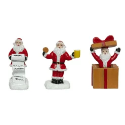 FEERIC LIGHTS Lot de 3 figurines pour village (H7 cm) Père Noël en folie Online