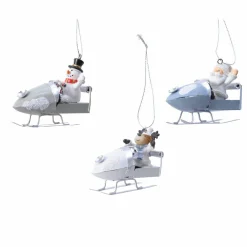 KAEMINGK Lot de 3 hélico à suspendre (H7 cm) Personnages Multicolore Blanc Sale