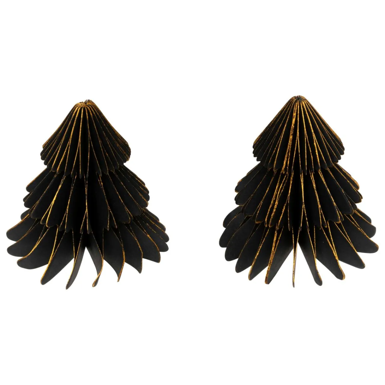 JJA Lot de 2 minis Sapins décoratifs (H6 cm) Papier magnétique Noir Discount