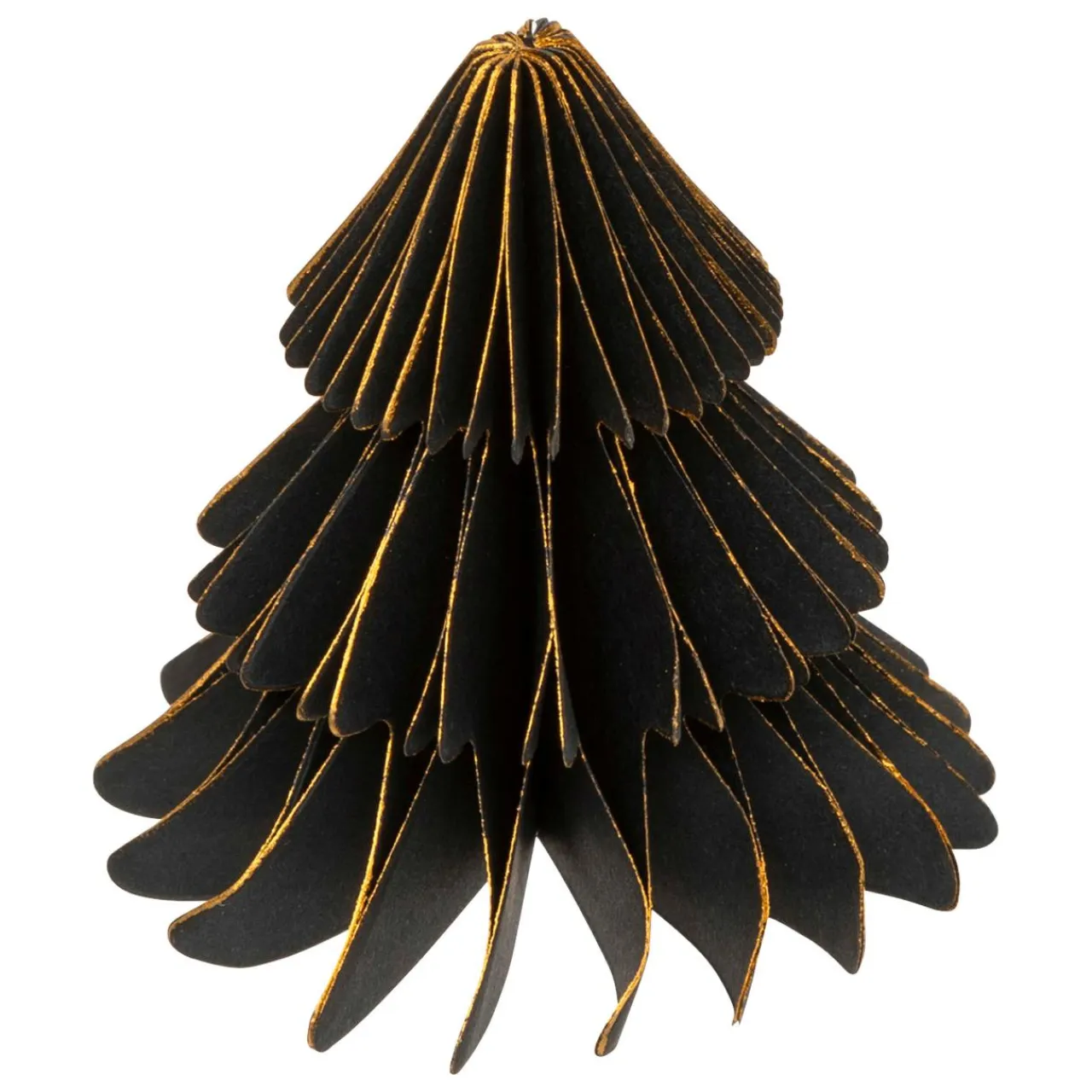 JJA Lot de 2 minis Sapins décoratifs (H6 cm) Papier magnétique Noir Discount