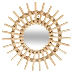 ATMOSPHERA Lot de 3 miroirs (D28 cm) Soleil Rotin Naturel Sale