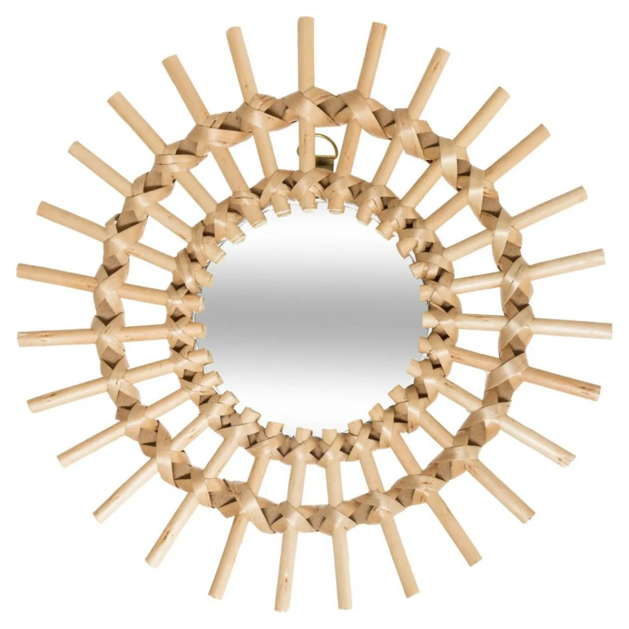 ATMOSPHERA Lot de 3 miroirs (D28 cm) Soleil Rotin Naturel Sale