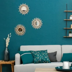 ATMOSPHERA Lot de 3 miroirs (D28 cm) Soleil Rotin Naturel Sale