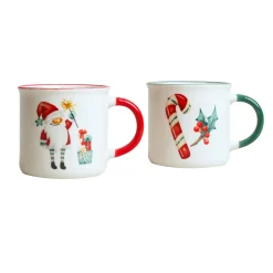 KOOPMAN Lot de 2 Mugs de Noël Douceur Multicolore Online