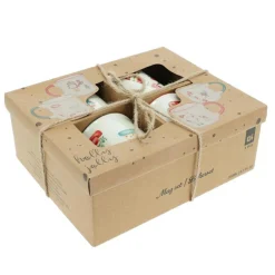 KOOPMAN Lot de 4 Mugs de Noël Noël douceur Multicolore Hot