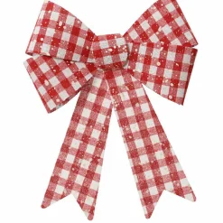 KAEMINGK Lot de 3 noeuds (H17 cm) Vichy Rouge Online