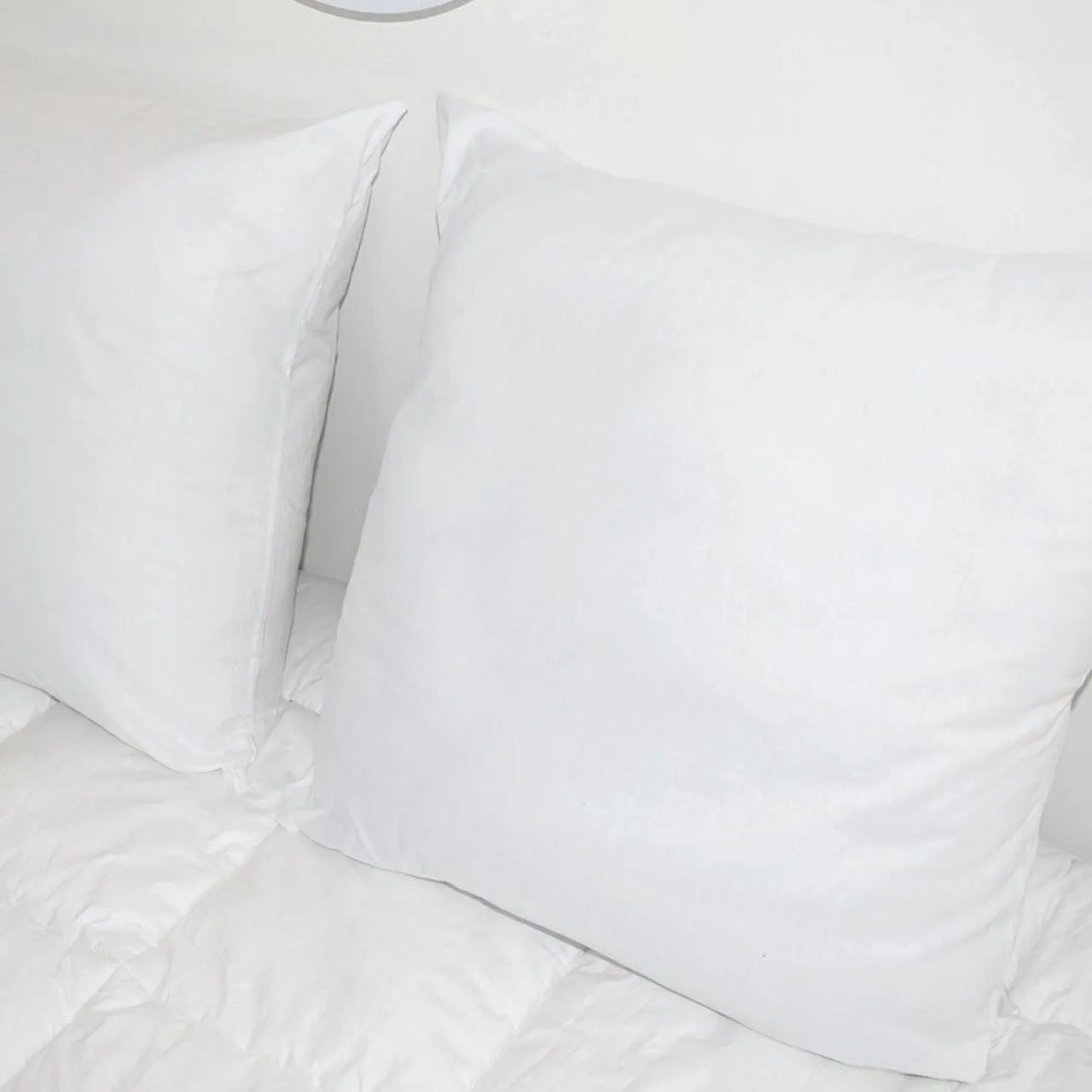 EMINZA Lot de 2 oreillers carrés moelleux (60 x 60 cm) Volume Blanc Discount