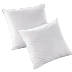 EMINZA Lot de 2 oreillers rectangulaires moelleux (45 x 70 cm) Volume Blanc Outlet