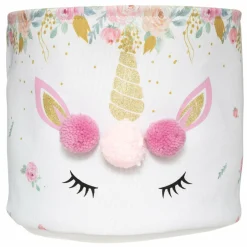 Atmosphera createur d'interieur for kids Lot de 2 paniers de rangement enfant Licorne Rose New