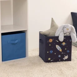 ATMOSPHERA Lot de 2 paniers de rangement enfant (29 x 29 cm) Espace Bleu New
