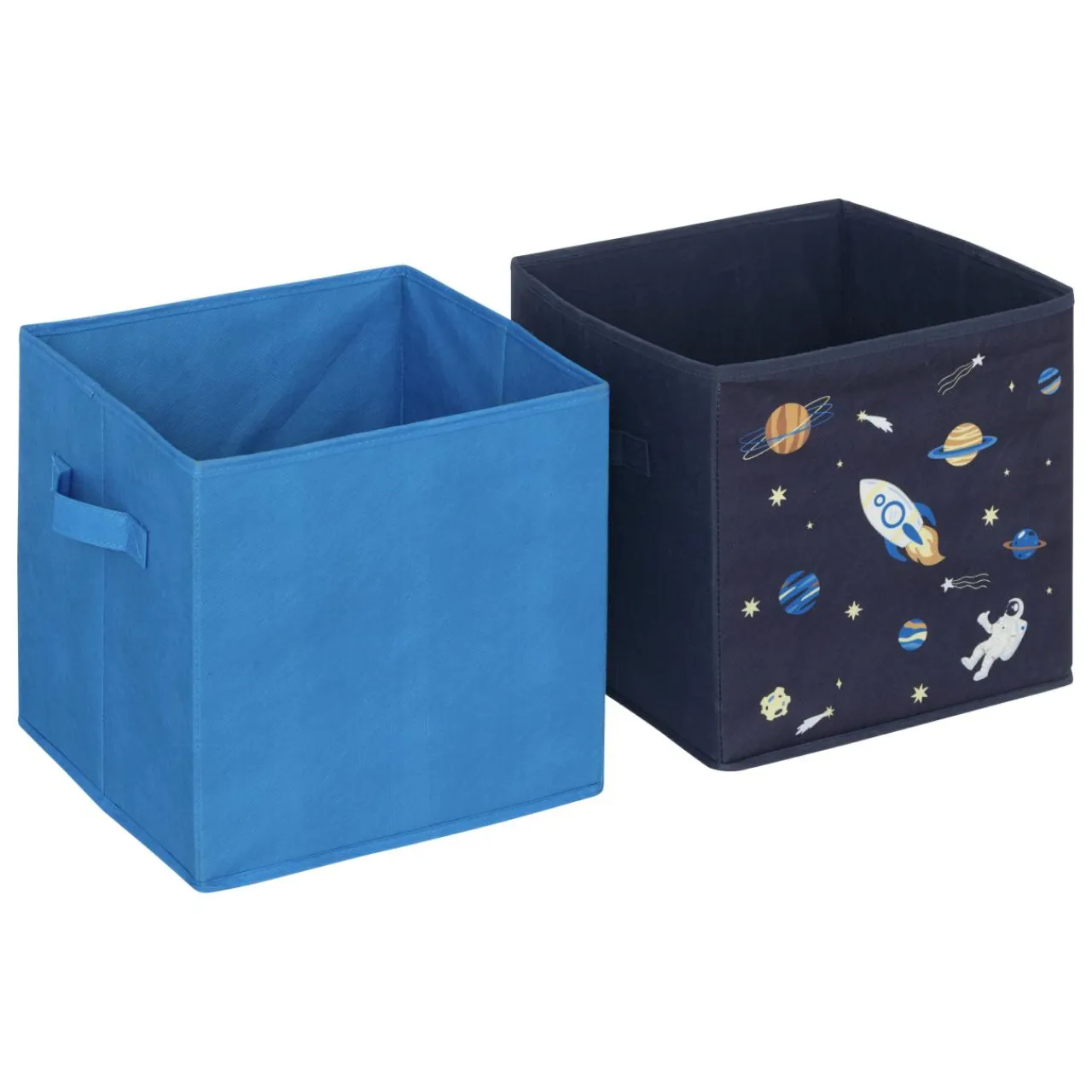 ATMOSPHERA Lot de 2 paniers de rangement enfant (29 x 29 cm) Espace Bleu New