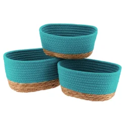 TENDANCE Lot de 3 paniers de rangement (H13 cm) Timeless caraïbes Vert New