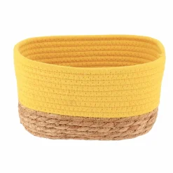 TENDANCE Lot de 3 paniers de rangement (H13 cm) Timeless Jaune moutarde Discount