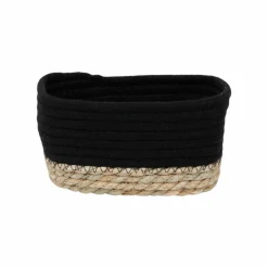TENDANCE Lot de 3 paniers de rangement (H13 cm) Timeless Noir Discount