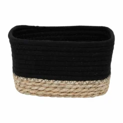 TENDANCE Lot de 3 paniers de rangement (H13 cm) Timeless Noir Discount
