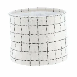 TENDANCE Lot de 3 paniers de rangement (H17 cm) Carreaux Blanc Outlet