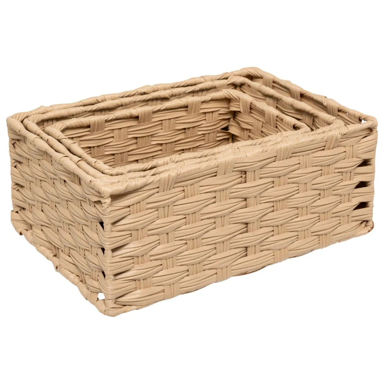5 Five Simply Smart Lot de 3 paniers de rangement tressés hauts (30 x 21 cm) Garlic Beige Online