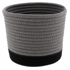 TENDANCE Lot de 3 paniers (H16 cm) Black Line /Noir Gris New