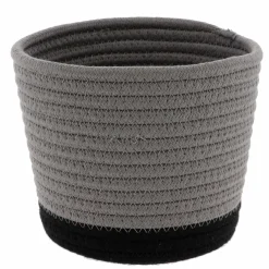 TENDANCE Lot de 3 paniers (H16 cm) Black Line /Noir Gris New