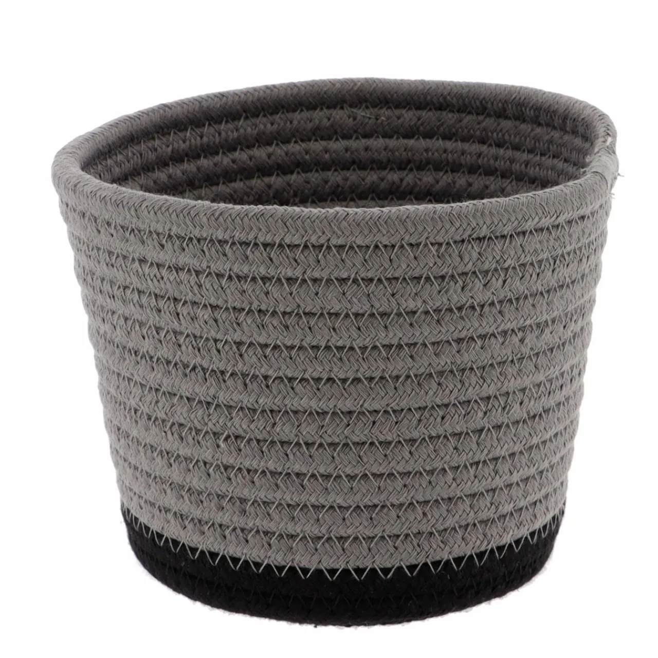 TENDANCE Lot de 3 paniers (H16 cm) Black Line /Noir Gris New
