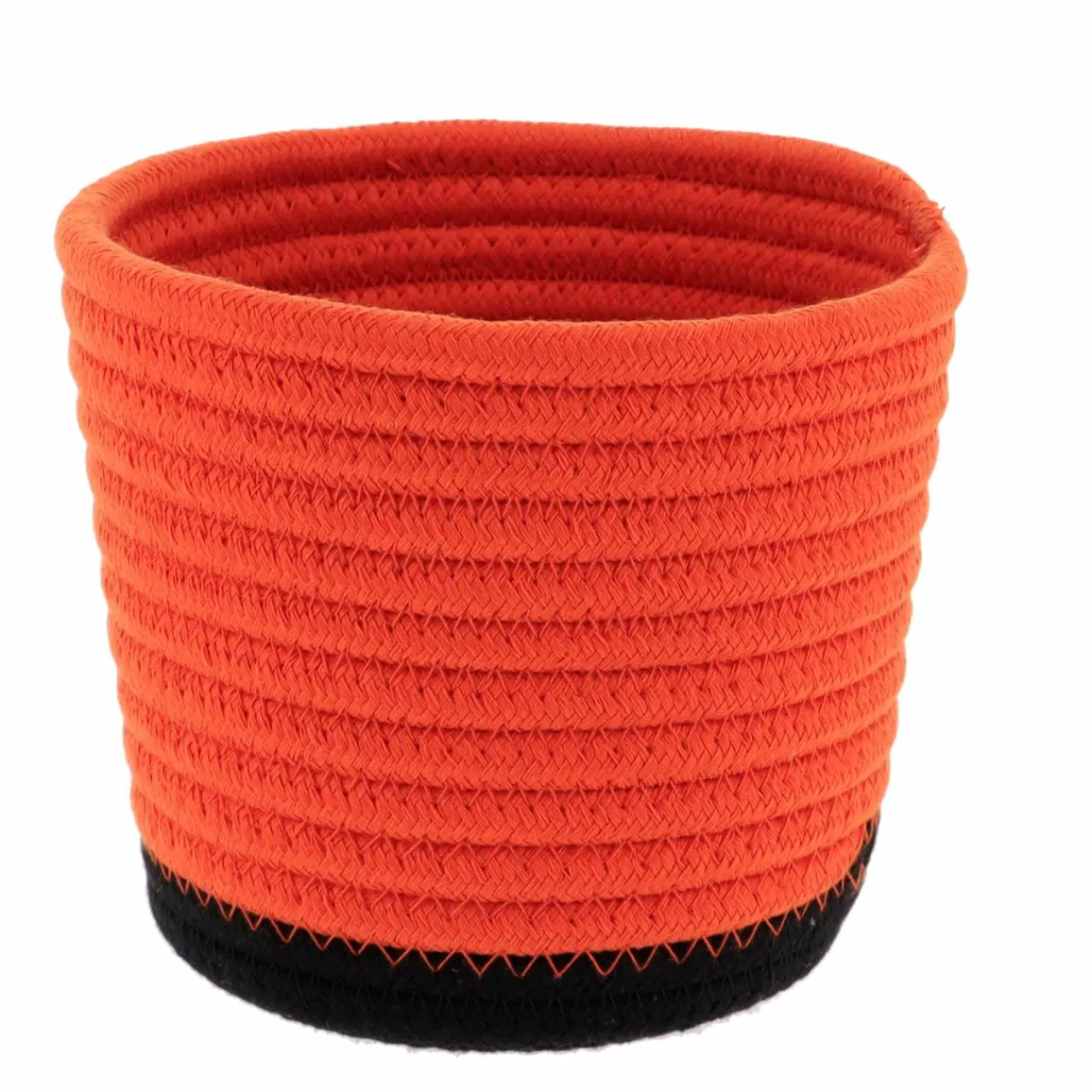 TENDANCE Lot de 3 paniers (H16 cm) Black Line Terre de sienne/Noir Rouge brun Discount