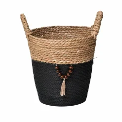 TENDANCE Lot de 3 paniers à linge (H45 cm) Jya Noir Outlet