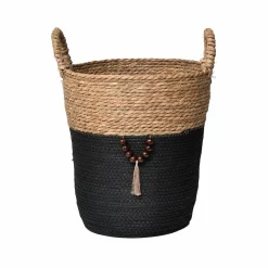 TENDANCE Lot de 3 paniers à linge (H45 cm) Jya Noir Outlet