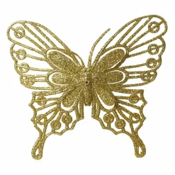 KAEMINGK Lot de 2 papillons (H11 cm) Fanny Or Discount