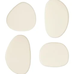 Atmosphera, cru017dateur d'intu017drieur Lot de 4 patères murales bois (H10 cm) Karen Ivoire