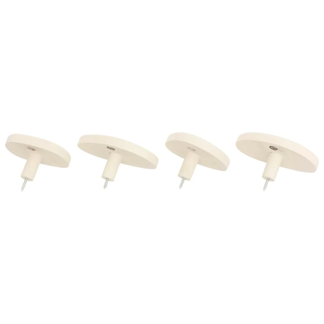 Atmosphera, cru017dateur d'intu017drieur Lot de 4 patères murales bois (H10 cm) Karen Ivoire