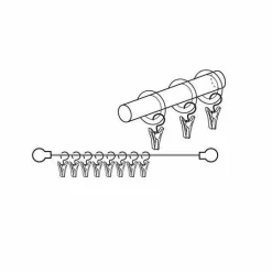 LUANCE Lot de 8 pinces Noir Hot