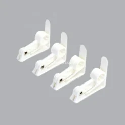 DOUCEUR D'INTERIEUR Lot de 4 pinces pour Nappes Blanc Hot