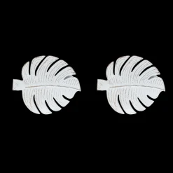 LUANCE Lot de 2 pinces rideau Acapulco et or Blanc New