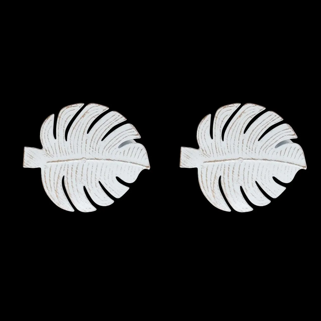LUANCE Lot de 2 pinces rideau Acapulco et or Blanc New