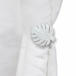 LUANCE Lot de 2 pinces rideau Acapulco et or Blanc New