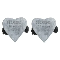 LUANCE Lot de 2 pinces rideau Amore blanc Gris Discount