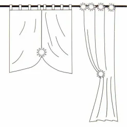 LUANCE Lot de 2 pinces rideau Central Park Gris New