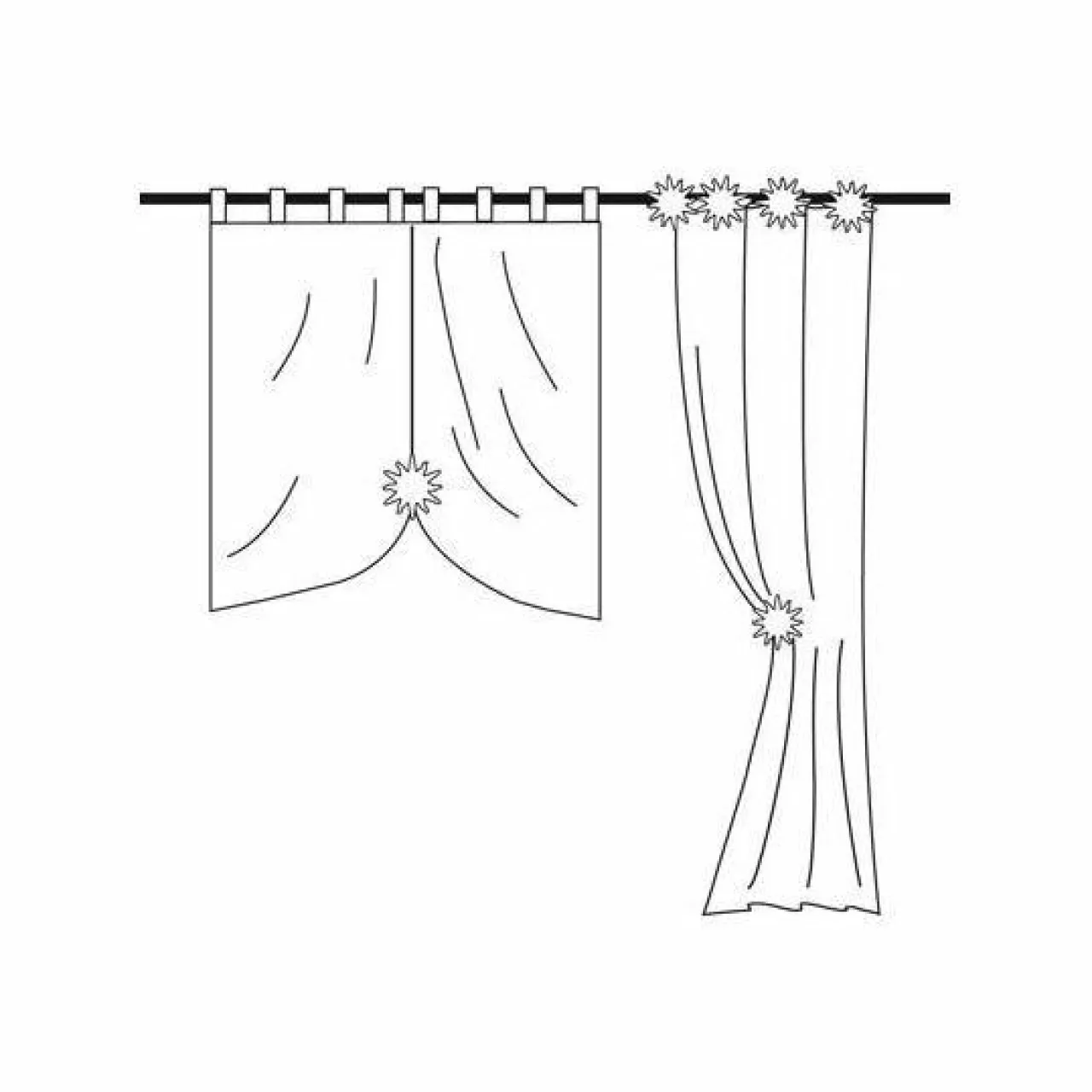 LUANCE Lot de 2 pinces rideau pivotantes Stockholm Or Hot