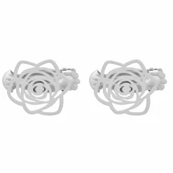 LUANCE Lot de 2 pinces rideaux Lina hes Blanc Discount