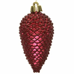 KAEMINGK Lot de 6 pommes de pin à suspendre (H8 cm) Alpine Bordeaux Clearance