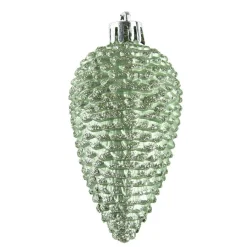 KAEMINGK Lot de 6 pommes de pin à suspendre (H8 cm) Alpine Vert matcha Outlet