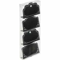 Feeric Lights & Christmas Lot de 4 porte-nom ou menu ardoise Noir Outlet