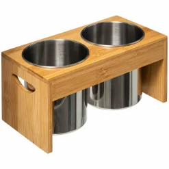 5 Five Simply Smart Lot de 2 pots à ustensiles Siao Inox et bambou Naturel Hot