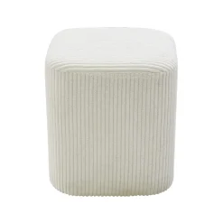 EMINZA Lot de 2 poufs velours (H 38 cm) Shan Beige Online