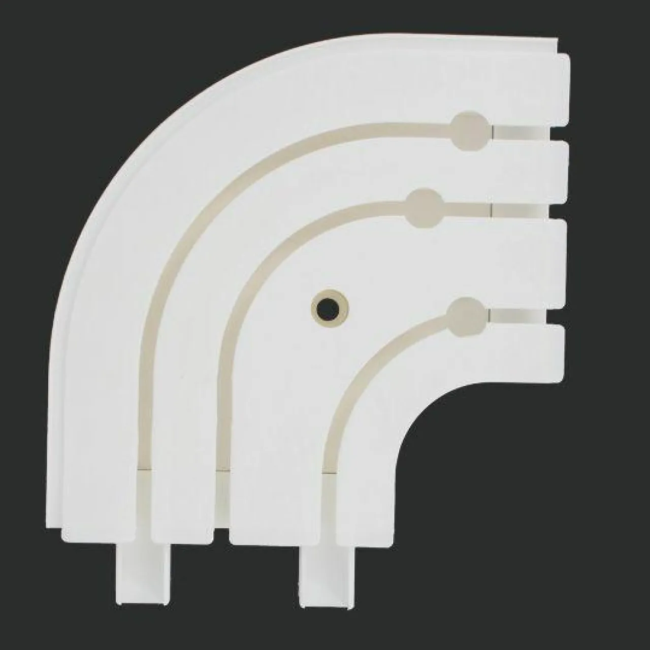 LUANCE Lot de 2 raccords d'angle rail plat Blanc Discount