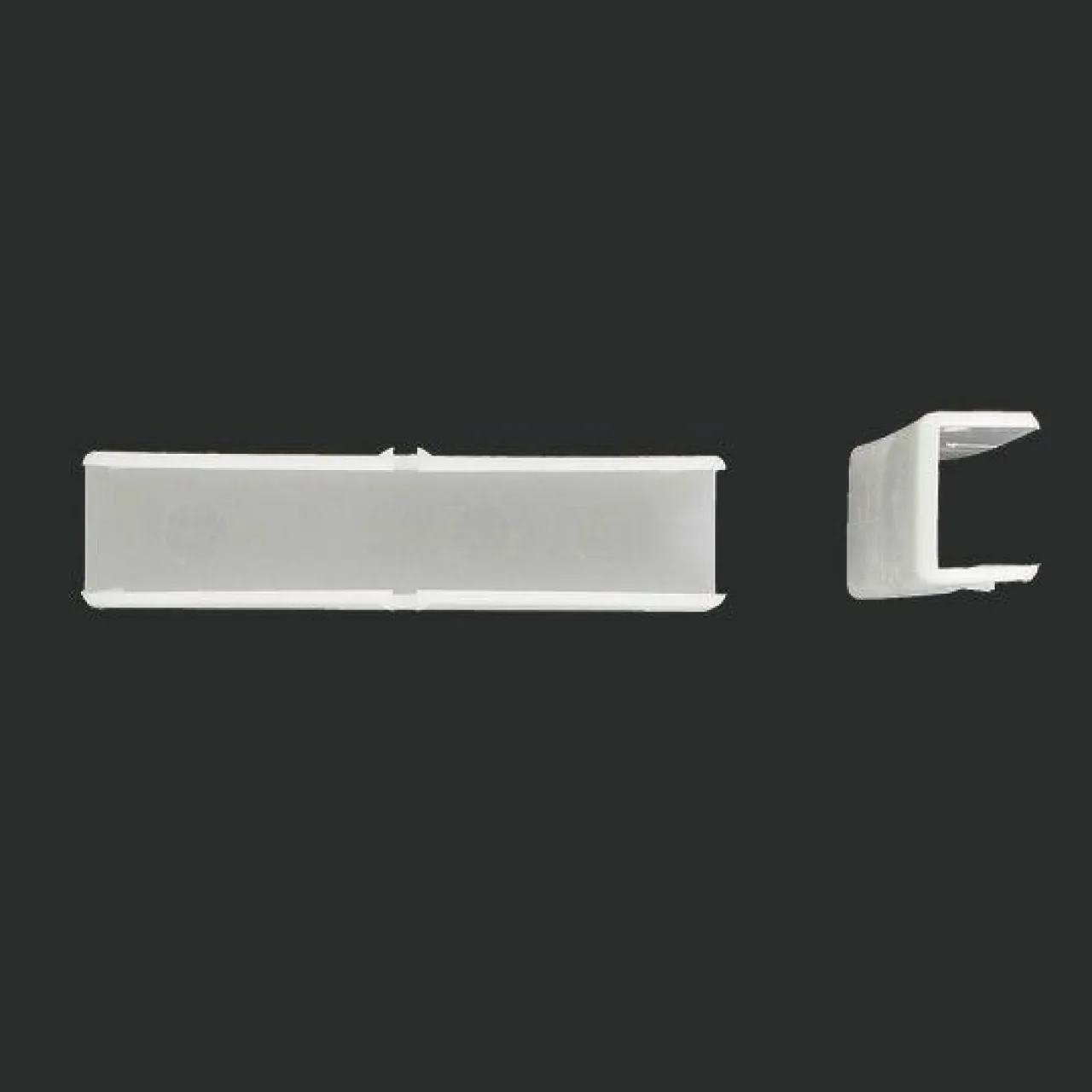 LUANCE Lot de 2 raccords de rail plat Blanc Hot