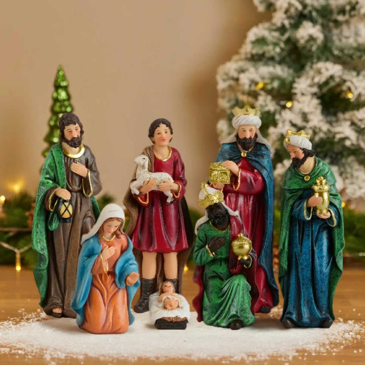 KAEMINGK Lot de 7 santons (Hauteur 12,50 cm) d'Achille Multicolore Online